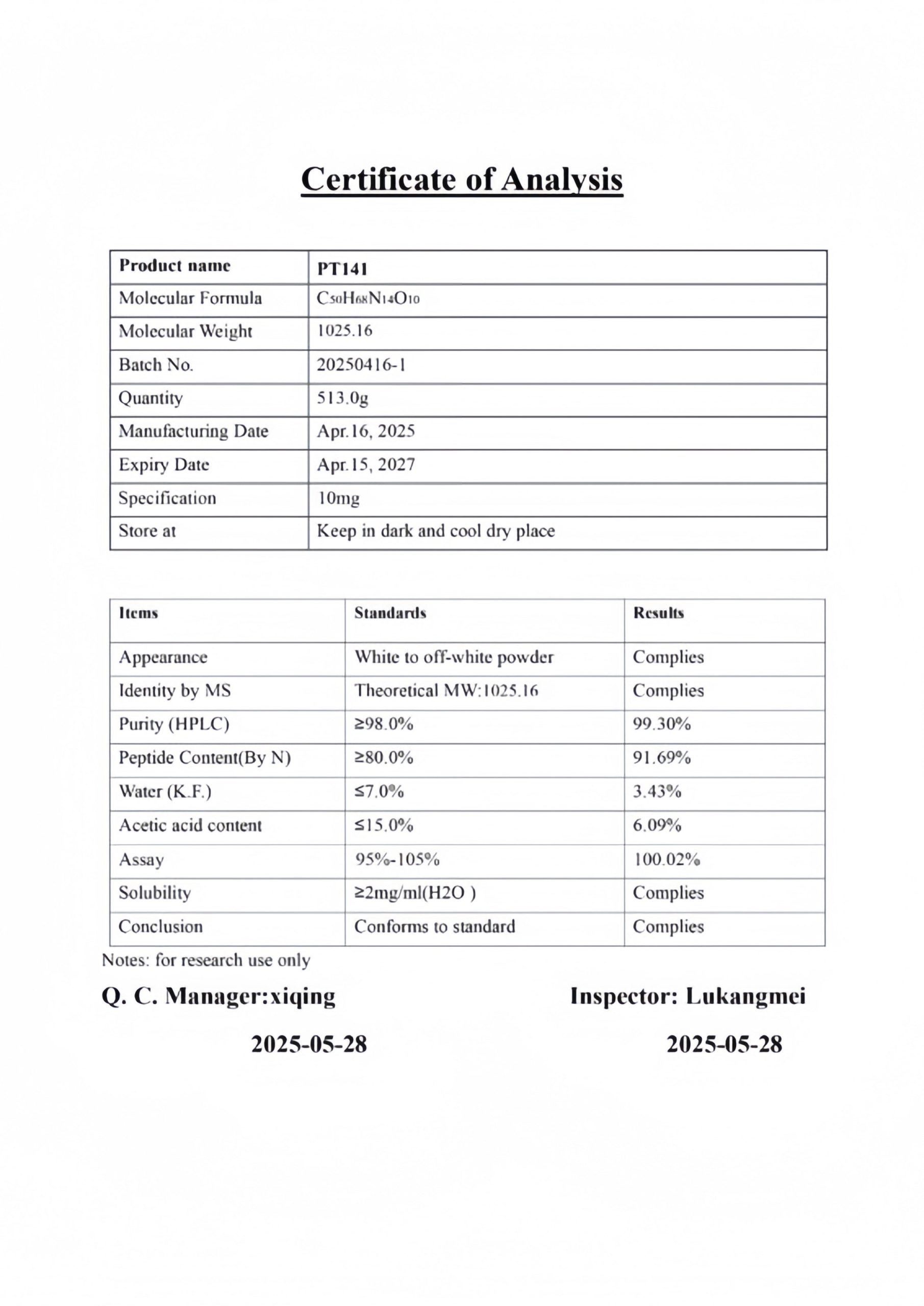 PT-141 — 10 mg - Image 2